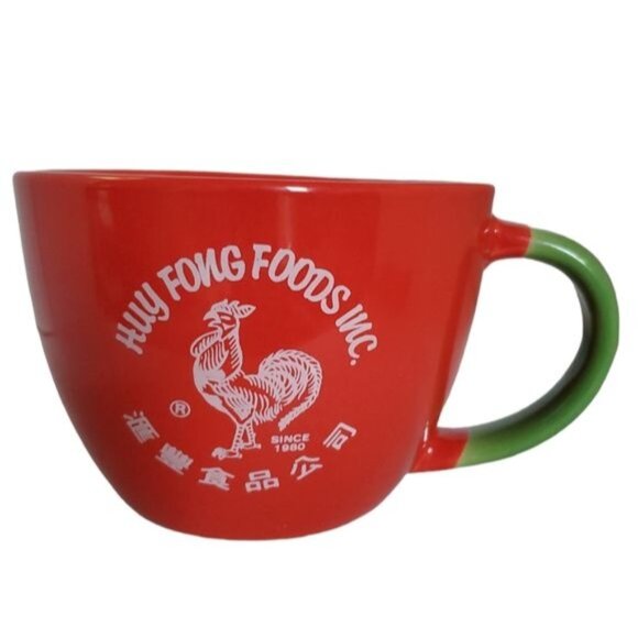 CERAMIC Cup Mug I Put Sriracha on my Sriracha Huy Fong Foods Noodle Bowl 48 oz - Picture 2 of 10